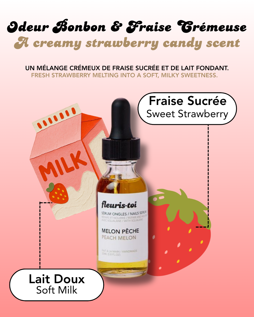 Sérum Ongles Lait Fraise