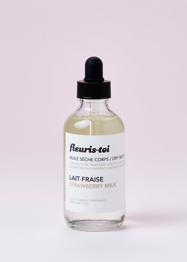 Huile Sèche Corps Lait Fraise