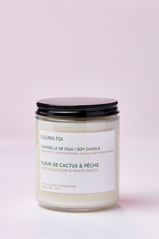 Bougie - Fleur de cactus et pêche blanche