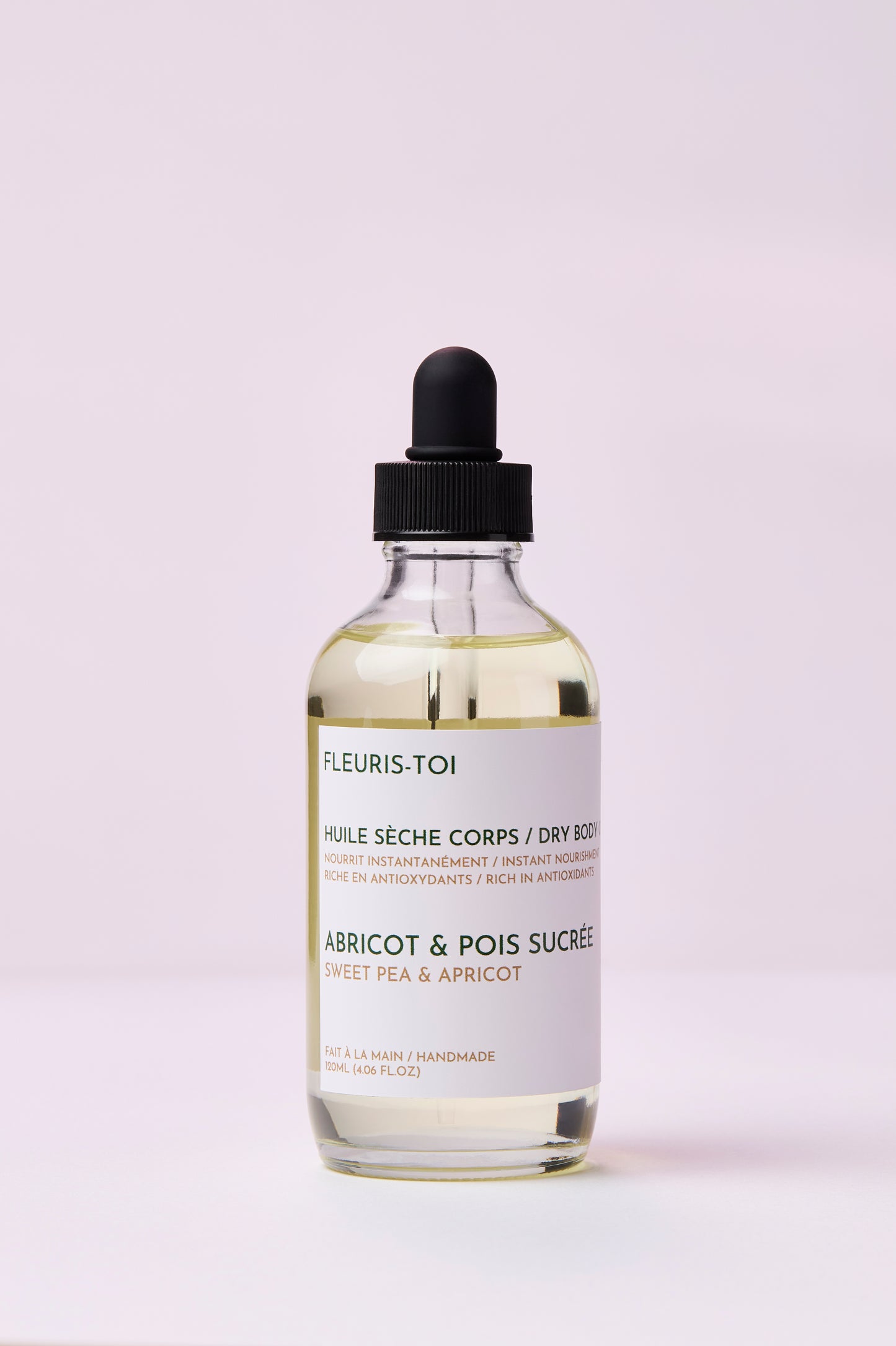 Huile sèche pour le corps - Pois de senteur et abricot